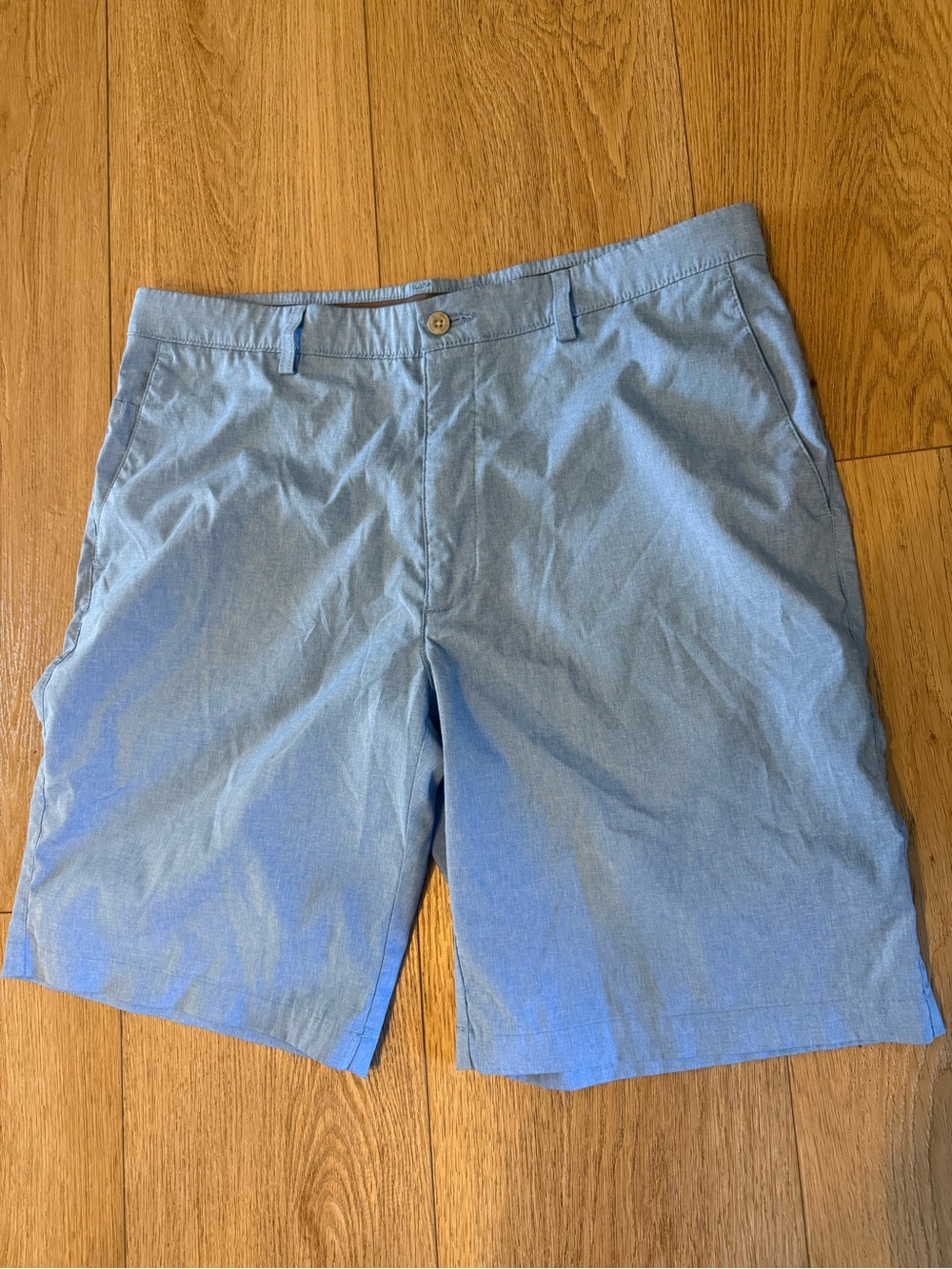 PGA TOUR Mens Golf Shorts 36 Sky Blue Performance Stretch Flat Front Lightweight